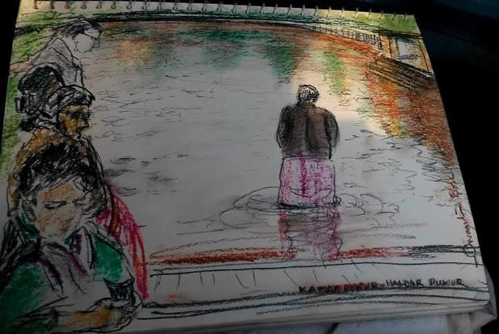 Portrait painting by Swagata Bose